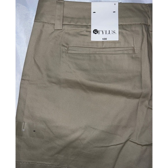 NWT Stylus Khaki Biscotti‎ shorts size 8 2059 - Picture 3 of 4